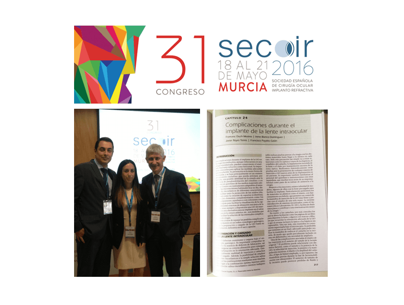 Miembros del equipo de refractiva del ICR participan en el 31º Congreso y en la monografía anual de la SECOIR