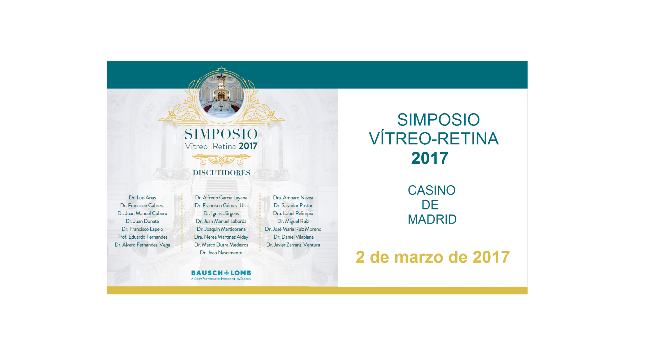 El Dr. Jürgens participarà al Simposi de Vitreo-Retina 2017