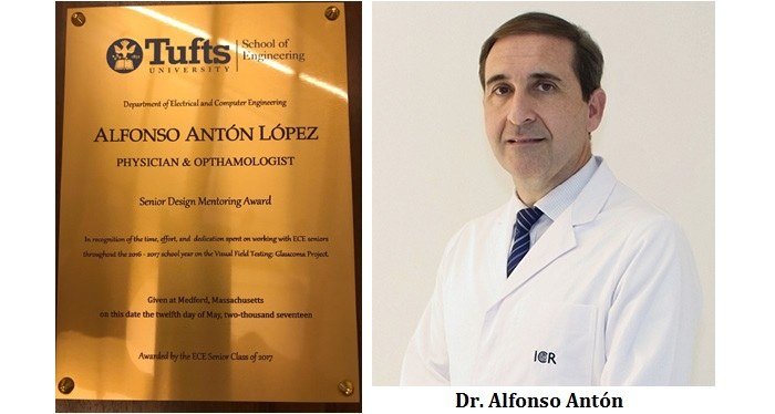 الدكتور ألفونسو أنتون يتسلم جائزة تقديرية من جامعة Tufts في الولايات المتحدة الأمريكية