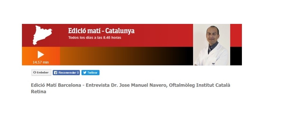 Entrevista al Dr. Navero sobre el glaucoma a RTVE