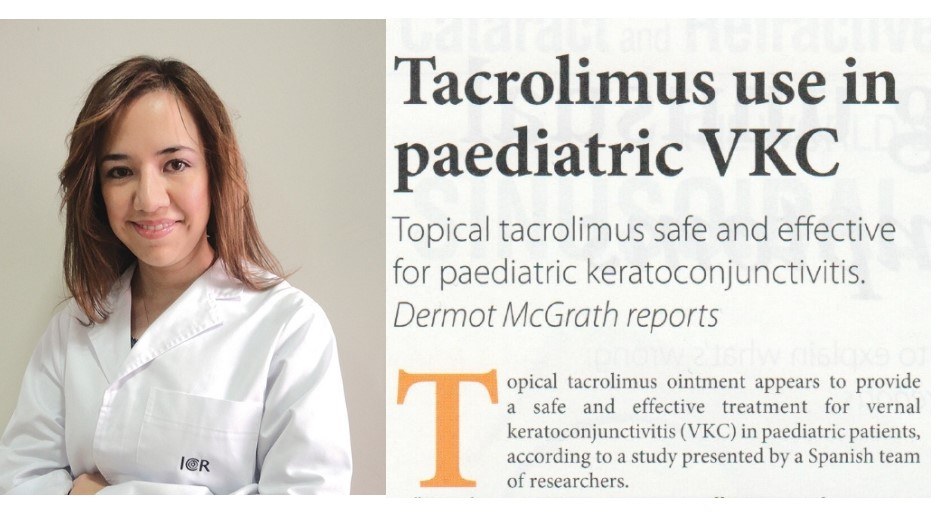 EuroTimes destaca un estudio de la Dra. Rodríguez sobre pacientes pediátricos con queratoconjuntivitis vernal