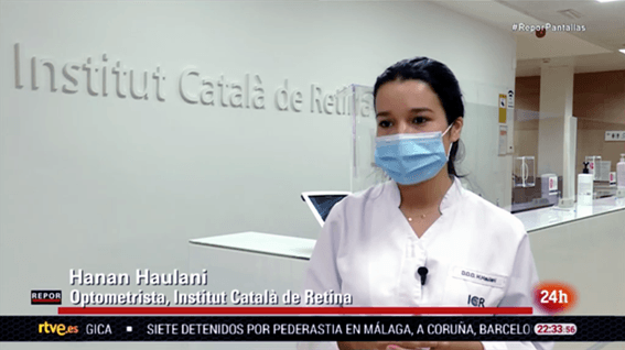 Hanan Haulani, optometrista de ICR, es entrevistada en RTVE sobre pantallas y salud visual. 