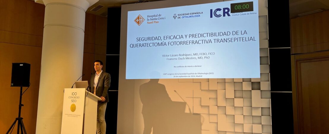 El Dr. Lázaro participó en el 100 Congreso SEO con una ponencia sobre avances en cirugía refractiva